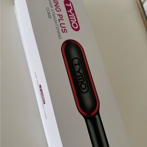 TYMO Ring Plus Hair Straightening Comb - Black and Red